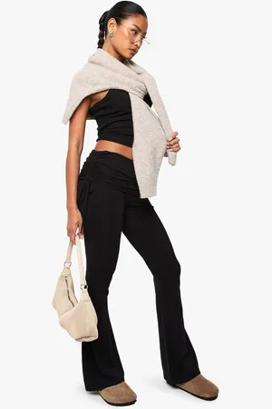 Boohoo Basic Flared Folding Leggings