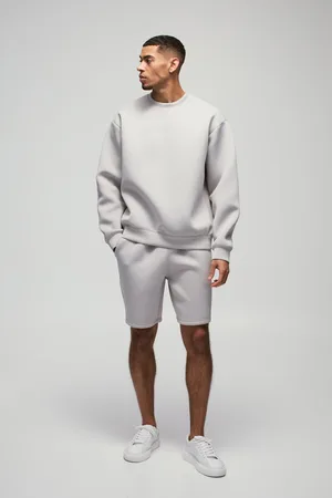 Boohoo Oversized Scuba Trainingspak Met Trui En Shorts
