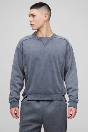 Boohoo Oversized Boxy Gebleekte Trui Met Naaddetail