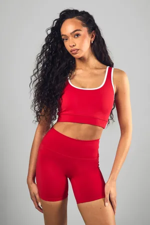 Boohoo Superzachte Gewatteerde Dsgn Studio Sport Bh Met Perzikhuid