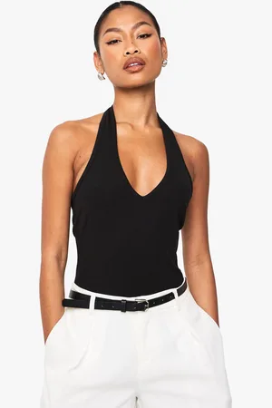 Boohoo Basics Basic Halter One Piece