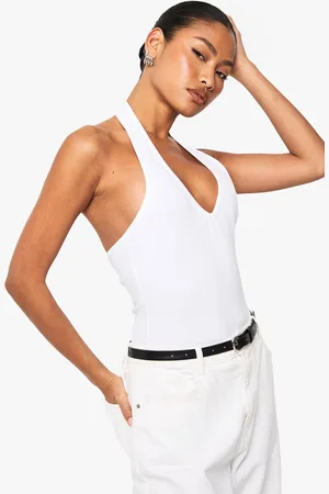 Boohoo Basics Basic Halter One Piece