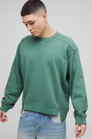 Boohoo Oversized Boxy Gebleekte Trui Met Naaddetail
