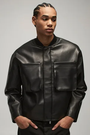Boohoo Matte Boxy Pu Bomberjack
