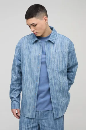 Boohoo Oversized Abstracte Spijkerjas Met Verborgen Plakaat