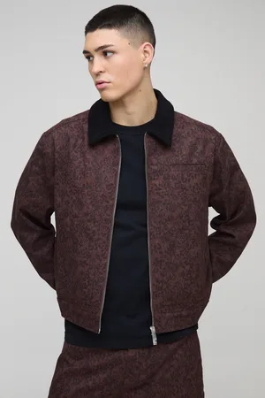 Boohoo Regular Fit Luipaardprint Luipaardprint Harrington Jas