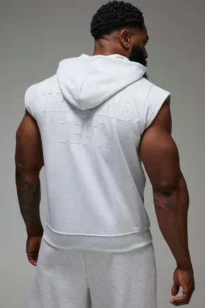 Boohoo Mouwloze Loopback Regular Fit Training Dept Hoodie