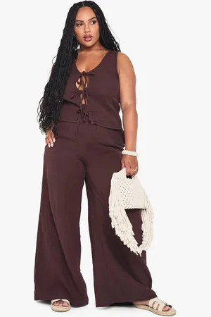 Boohoo Plus Broek Met Elastische Taille