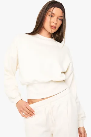Boohoo Oversized Boxy Trui Met Diepe Zoom