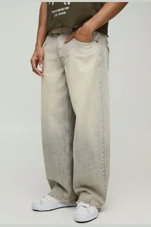 Boohoo Onbewerkte Gebleekte Baggy Jeans Met Steentjes