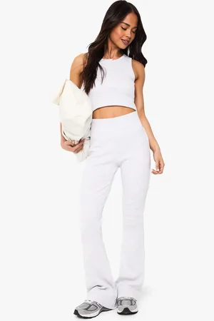 Boohoo Basic Geribbelde Flared Leggings