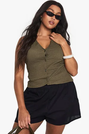 Boohoo Plus Gekreukelde Gilet