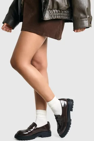 Boohoo Brede Dikke Versleten Loafers