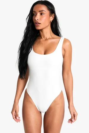 Boohoo Badmode Essentials Corrigerend Badpak Met Vierkante Hals