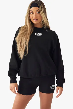 Boohoo Oversized Geborduurde Dsgn Studio Trui Met Raglan Naaddetail