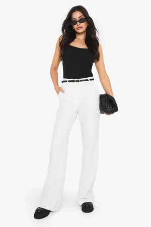 Boohoo Tall Essentials Broek Met Wijde Pijpen