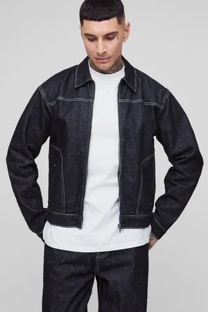 Boohoo Tall Boxy Spijkerjas Met Contrasterende Stiksels