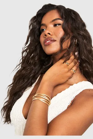 Boohoo Platgeslagen Metalen Dubbele Armband