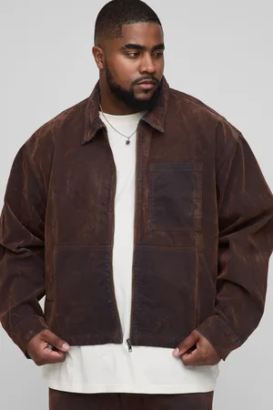 Boohoo Plus Boxy Denim Harrington Jas