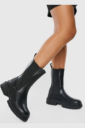 Boohoo Dikke Chelsea Boots Met Label Detail