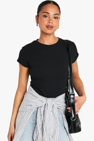 Boohoo Basic One Piece Met Korte Mouwen En Crewneck