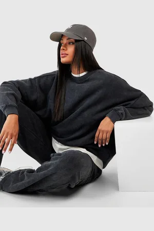 Boohoo Oversized Garment Dyed Trui