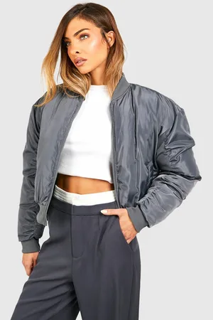 Boohoo Oversized Geplooid Bomberjack