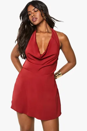 Boohoo Romper Met Waterval Hals