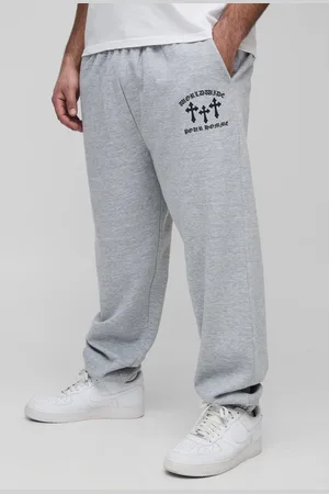 Boohoo Plus Oversized Joggingbroek Met Kruis