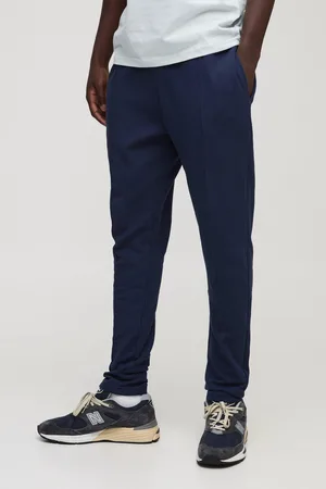 Boohoo Toelopende Interlock Sim Fit Joggingbroek Met Biezen