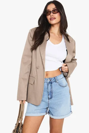 Boohoo Tall Denim Mom Shorts