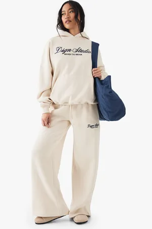 Boohoo Geborduurde Dsgn Studio Joggingbroek Met Rechte Pijpen