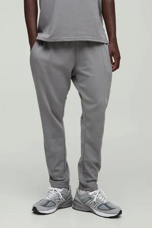 Boohoo Toelopende Interlock Sim Fit Joggingbroek Met Biezen