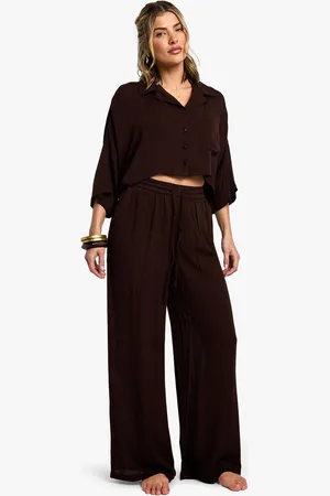 Boohoo Wide Leg Strandwear Essentials Broek