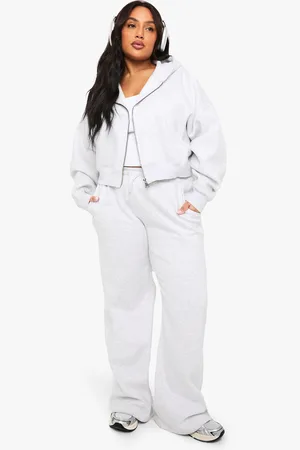 Boohoo Plus Wide Leg Joggingbroek Met Touwtjes