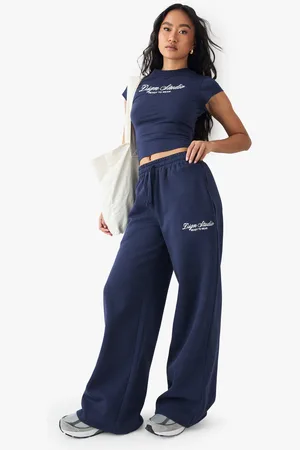 Boohoo Geborduurde Dsgn Studio Joggingbroek Met Rechte Pijpen