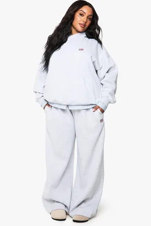 Boohoo Oversized Wide Leg Joggingbroek Met Geborduurde Usa Vlag