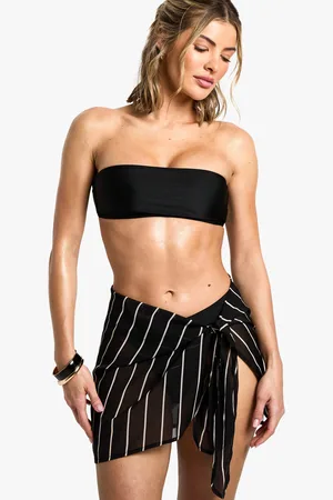 Boohoo Gestreepte Mini Sarong Strandwear Essentials