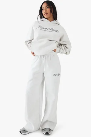 Boohoo Geborduurde Dsgn Studio Joggingbroek Met Rechte Pijpen