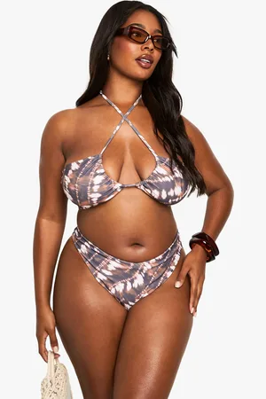 Boohoo Plus Hoog Uitgesneden Tie Dye Bikini Broekje
