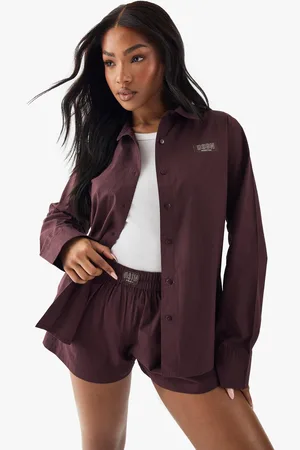 Boohoo Dsgn Poplin Lounge Overhemd