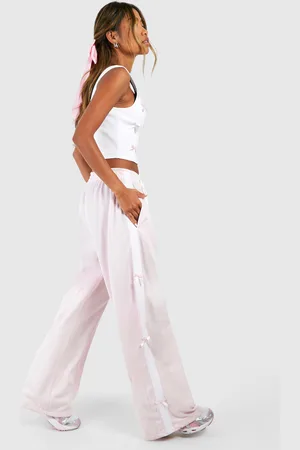 Boohoo Tricot Joggingbroek Met Strik Detail En Rechte Pijpen