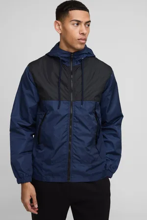 Boohoo Man Color Block Windbreaker Met Capuchon