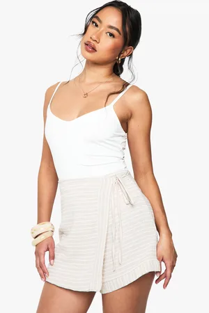 Boohoo Strakke One Piece Met Dubbele Lagen En Bandjes