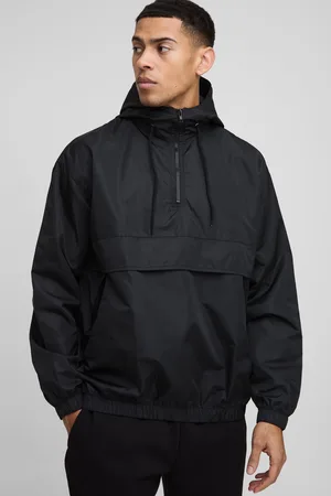 Boohoo Oversized Windbreaker Met Capuchon En Korte Rits