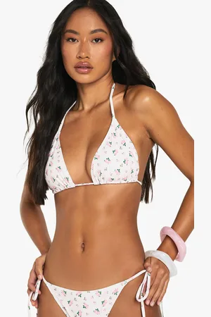 Boohoo Driehoekige Bloemenpatroon Bikini Top
