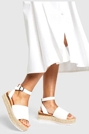 Boohoo Tweedelige Espadrilles Met Plateauzolen