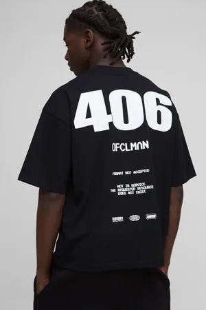 Boohoo Oversized Boxy 404 Error T-Shirt Met Brede Nek