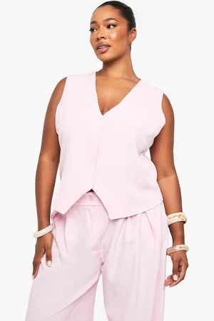 Boohoo Plus Verborgen Reverskraag Gilet