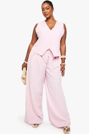 Boohoo Plus Getailleerde Broek Met Elastische Rug